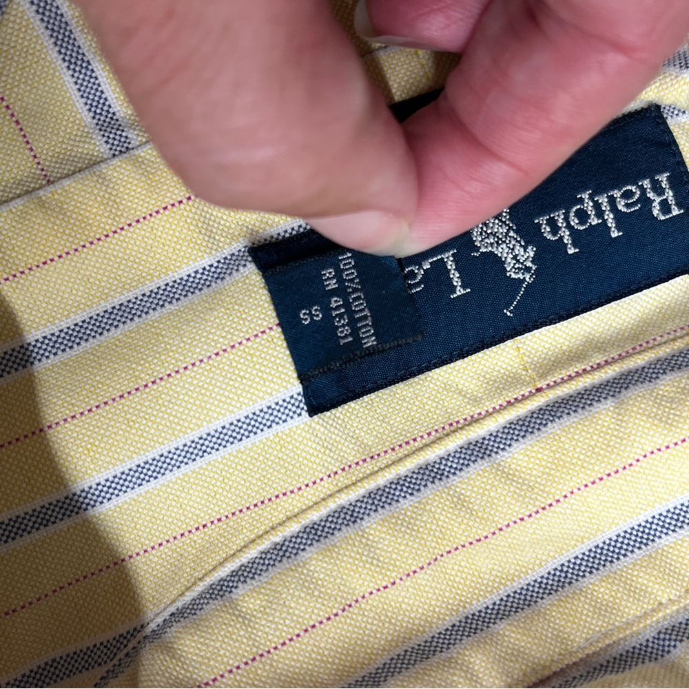 Imperfect XXL Polo Ralph Lauren classic fit 100% cotton button down long sleeved - Picture 14 of 15